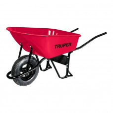 Wheelbarrow with metal tray 100L, reinforced pneumatic wheel Truper®