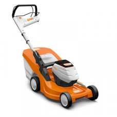 STIHL RMA 448 cordless lawnmower with AP300 battery and charger
