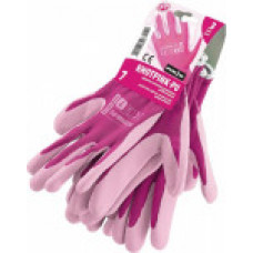 Cimdi poliestera RHOTPINK PU 6.izmērs