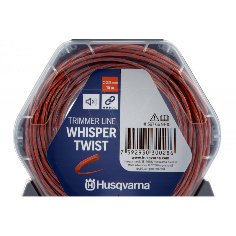 Trimmera aukla Husqvarna WHISPER Twist 2,00 mm x15 m