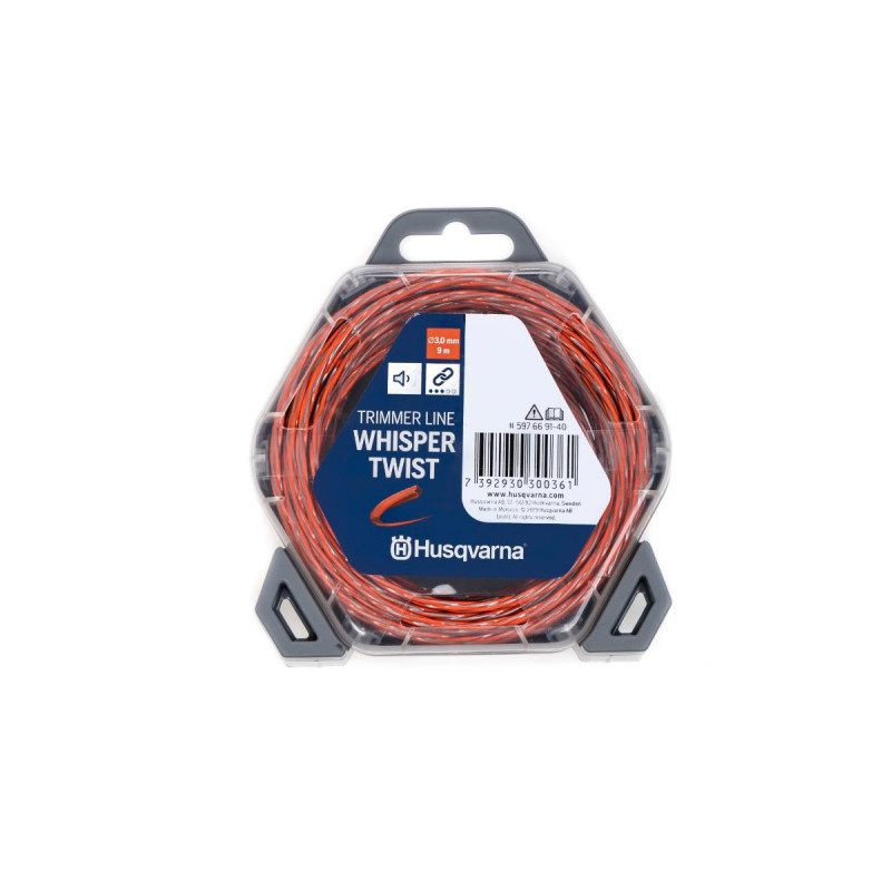 Trimmera aukla Husqvarna WHISPER Twist 3.00 mm x 9 m