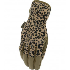 Sieviešu cimdi Leopard Tan, M