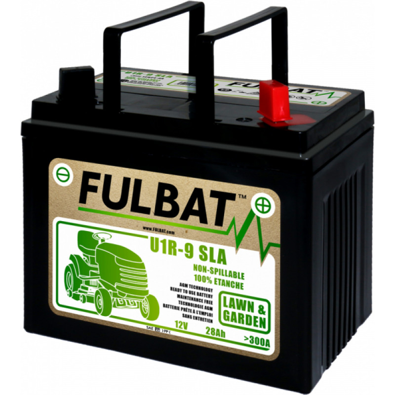 Battery for lawn tractors Fulbat U1R-9 SLA, 12 V, 28 Ah, 300A