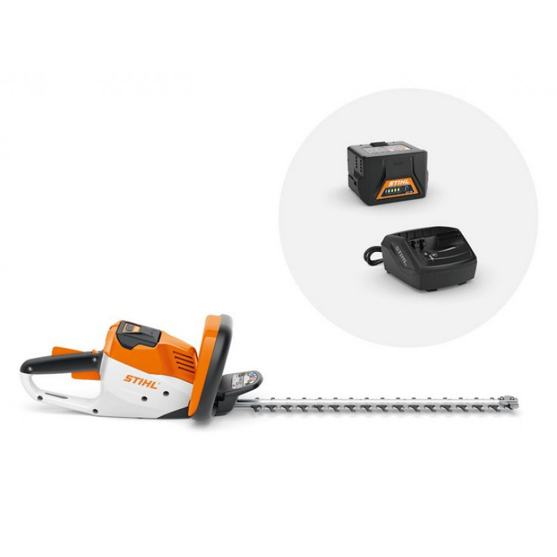 Аккумуляторный кусторез STIHL с аккумулятором AK10 и зарядным устройством