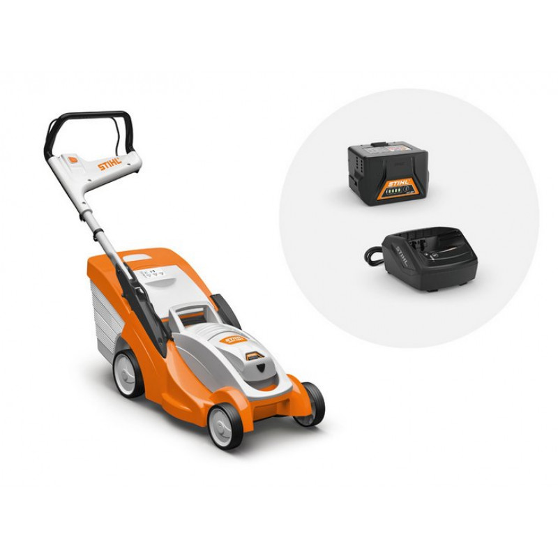 STIHL RMA 339C cordless lawnmower with AK20 battery and charger